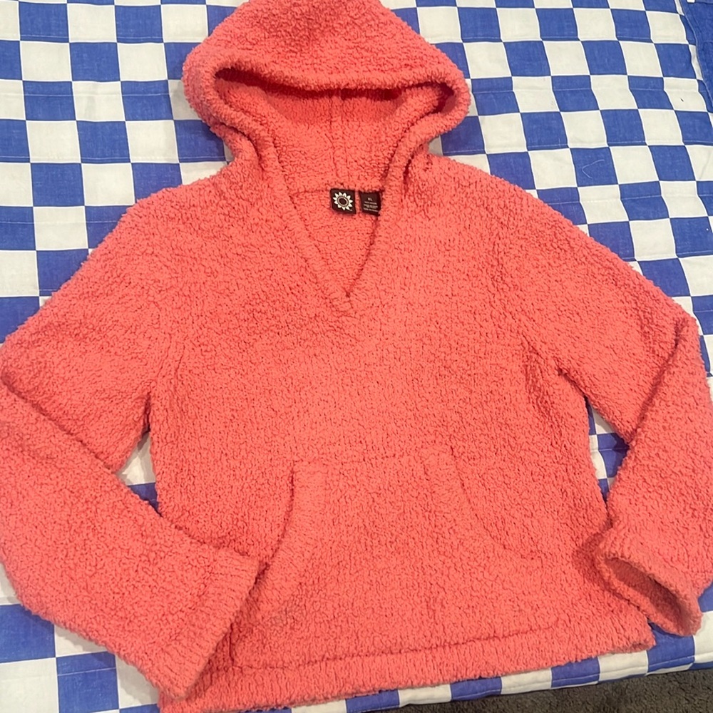 Women’s girls petite XL pink soft hoodie - sunflower - New